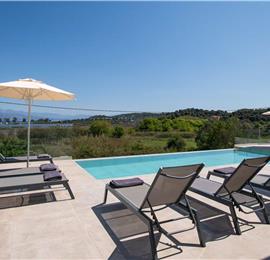 3 bedroom villa with pool & sea view, near Acharavi, sleeps 6